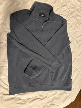 Kenneth Cole Men's Dark Charcoal Half-Zip Pullover Sweater